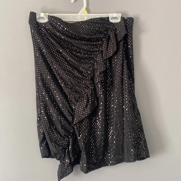 Michael Kors NYE Sequin Ruffle Mini Skirt Disco Core Holiday Party Glam Large - Picture 3 of 12